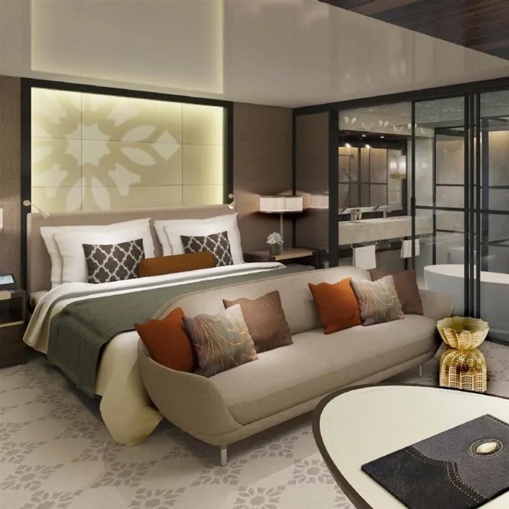 Medinė viešbučio lova